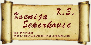 Ksenija Šeperković vizit kartica